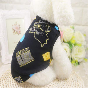 Lindo perro <span class=keywords><strong>ropa</strong></span> suave del algodón del verano camisas del perrito del gato chalecos traje de dibujos animados - Product Image 4
