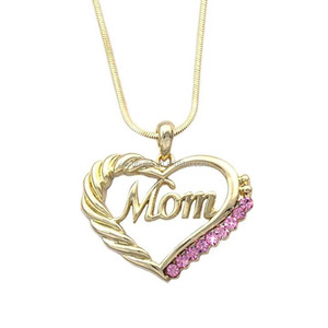A800015 Mode Bijoux Cadeau fête des Mères <span class=keywords><strong>MAMAN</strong></span> <span class=keywords><strong>Mot</strong></span> Gravé Cristal Coeur Amour <span class=keywords><strong>maman</strong></span> Pendentif Collier - Product Image 6
