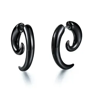 Marlary Moustache Earrings Stainless Steel Waterproof Black Beard Moustache Men Stud Earrings Waterproof Men Jewelry Store