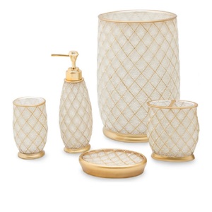 Custom Made in Resin Home Decor <strong>Bathroom</strong> <strong>Accessories</strong> <strong>Set</strong> - Product Image 2