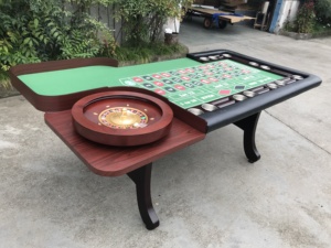 <span class=keywords><strong>Table</strong></span> <span class=keywords><strong>roulette</strong></span> classique de 96 pouces avec roue de 18 pouces - Product Image 2