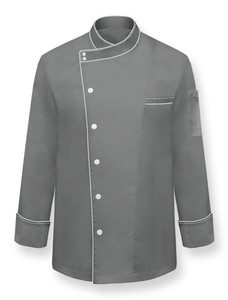 Nuovo Design Divisa da Chef Nera con Colletto, Giacca e Pantaloni da <span class=keywords><strong>Cuoco</strong></span>, Uniforme da Cucina, Set Completo da Chef - Product Image 5