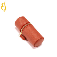 Sac brillant à lèvres en cuir de luxe filles voyage porte-brillant à lèvres multicolore cuir Mini fermeture éclair rouge à lèvres Tube pochette