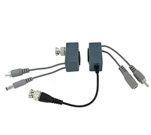 Baik 4 Pasang Video Power Balun Jaringan Transceiver Konektor CAT5/CAT6 Video Balun