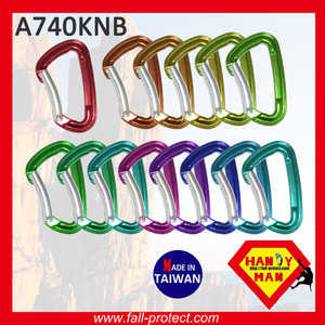 Anodized 24kN Bent Gate Rock Climbing Aluminum Carabiner - Product Image 6