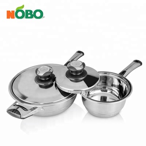 <span class=keywords><strong>Set</strong></span> di <span class=keywords><strong>Pentole</strong></span> in <span class=keywords><strong>Acciaio</strong></span> Inox da 16 Pezzi con Fondo Super Capsulato, Nuovo Design per Cottura a <span class=keywords><strong>Induzione</strong></span> - Product Image 5