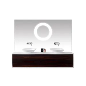 75 Zoll große Luxus schwimmende Badezimmer eitelkeit Möbel mit Spiegel leuchten