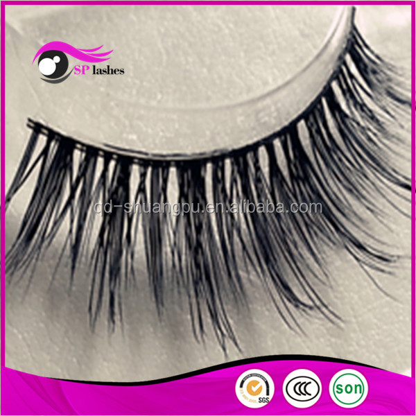 Private Label Paires 100% Réel Cheval Faux Cils Cheval Cheveux Faux Cils