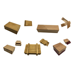 Puzzle di legno scatola segreta vano nascosto diamante regalo a sorpresa rompicapo - Product Image 6