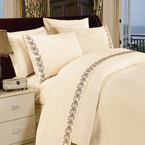 Parure de lit 100% coton, <span class=keywords><strong>drap</strong></span>-housse de couleur unie, motif floral, queen size - Product Image 5