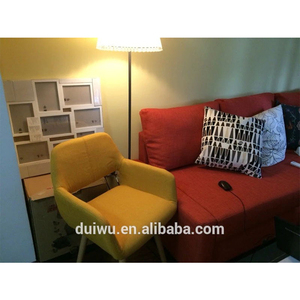 Silla <span class=keywords><strong>de</strong></span> respaldo <span class=keywords><strong>de</strong></span> ocio para sala <span class=keywords><strong>de</strong></span> estar moderna, patas <span class=keywords><strong>de</strong></span> madera tapizadas cómodas, sillón colorido - Product Image 4