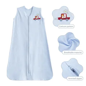 BKD 100% 纯棉柔软拉链幼儿睡袋定制设计婴儿睡袋代工服务天然纯棉刺绣