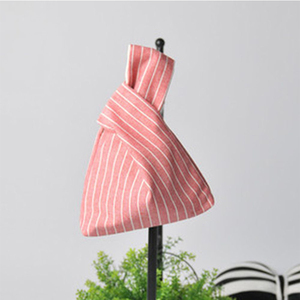 Sacs à main en coton et lin portable avec logo personnalisé imprimé, sacs de shopping de couleur pure pour femmes, style japonais - Product Image 2