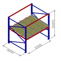 Étagère de rangement transparente pour aliments, support avec roue pour entrepôt, système de gravité