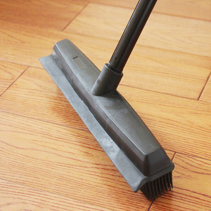 Pet Hair Rubber Broom <strong>Floor</strong> Brush for Carpet Dog Hair Remover Silicone Broom Suitable for All Surface with Built in <strong>Squeegee</strong> - Product Image 2
