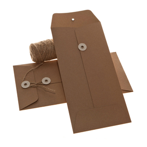 Bán Buôn Tùy Chỉnh Giá Rẻ Nút Đóng Cửa C5 Brown <span class=keywords><strong>Kraft</strong></span> Giấy Phong Bì Với Chuỗi <span class=keywords><strong>Tie</strong></span> - Product Image 3