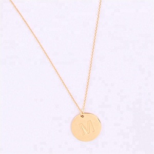De las cartas de Color de acero inoxidable quirúrgico moneda carta <span class=keywords><strong>M</strong></span> colgante collar - Product Image 1