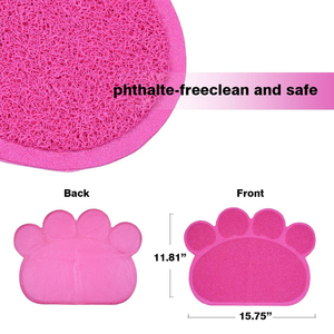 Waschbar Pfote Form PVC Hund Katze Sand Matte Non-slip Katzenstreu Matte - Product Image 4