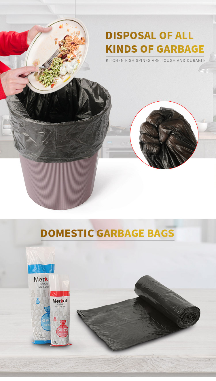 PE Black Heavy Duty Biodegradable Garbage Bags 55 gallon trash bags