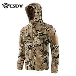 ESDY nouvelle veste camouflage 4 couleurs veste en polaire tactique d'extérieur avec sweat à capuche