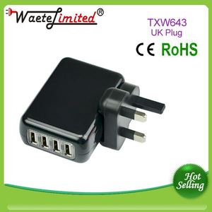 5 V 2A 4USB puerto portátil y del enchufe cargador <span class=keywords><strong>de</strong></span> viaje para el <span class=keywords><strong>iphone</strong></span> ipad tablet pc - Product Image 1