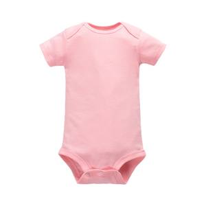 Nuovo stile di cotone lavorato a maglia bambino manica corta body estivo bebè pagliaccetto in bianco <span class=keywords><strong>pigiama</strong></span> t-shirt per neonato - Product Image 3