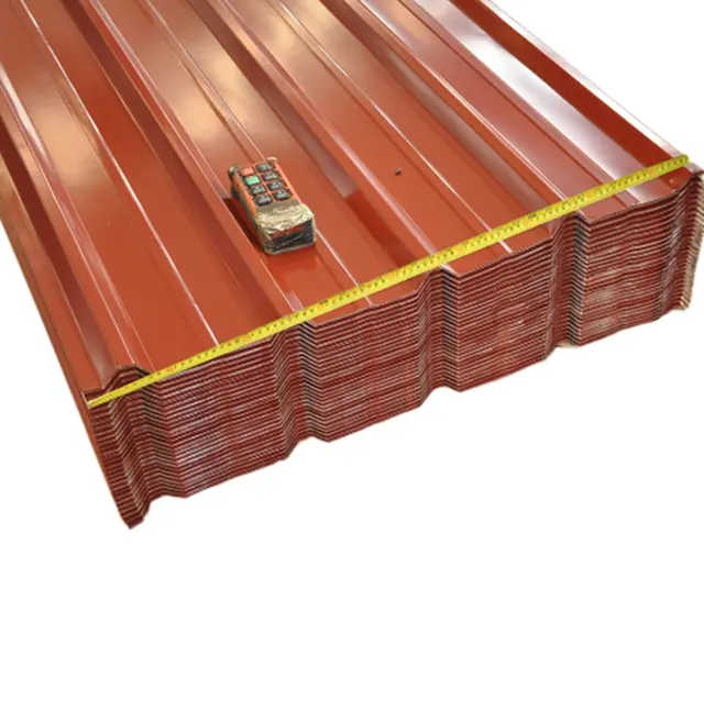 Hoja de techo de acero corrugado prepintado de 0,6mm de grosor, precio