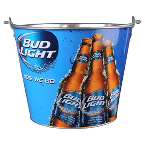 Navy Bud Lights full color metal wine ice bucket for beer