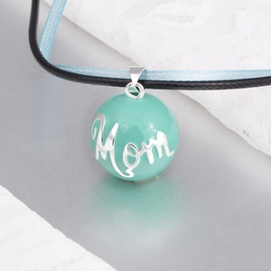 Letras esmaltadas verdes para mamá, Bola de Ángel, Harmony, carillón de embarazo, para bebés, moda - Product Image 3
