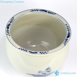 RZMW01 - Maceta de Cerámica <span class=keywords><strong>para</strong></span> Bonsái con Diseño de Flores Pintadas a Mano de Jingdezhen Antiguo - Product Image 4