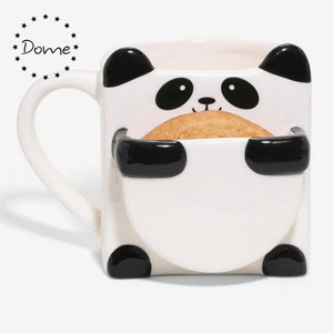 Wholesale Panda <strong>Hug</strong> Design Ceramic Panda Cookie Holder <strong>Mug</strong> - Product Image 1