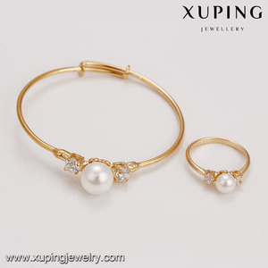 64239 joyería barata para niños, juegos de joyas de perlas de oro de 18k para niños - Product Image 3