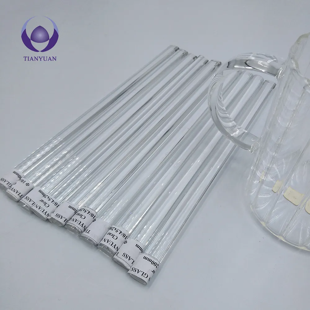 High Purity Clear Borosilicate Flat Glass Rod