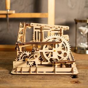 Robotime Rokr US Entrepôt Laser Cut Assembler Jouets LG501 <span class=keywords><strong>Mécanique</strong></span> Marbre Run <span class=keywords><strong>3D</strong></span> Puzzles en Bois - Product Image 2