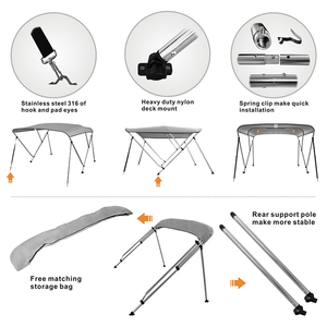 Nhcx productos marinos 3 <span class=keywords><strong>arco</strong></span> 97-03 ''Bimini Top grande fácil instalinglanti-UV tienda barco - Product Image 5