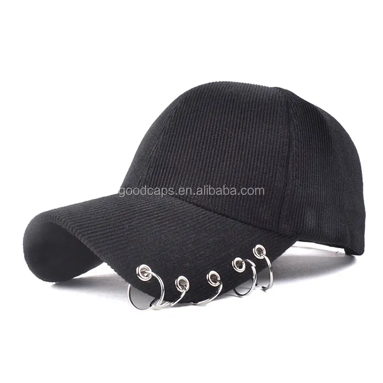 customized 6 panel baseball caps and hats men blank cap with hoops high quality corduroy hats winter cap