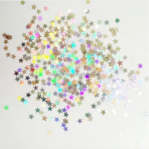 3mm PET Laser star glitter voor Nail Decoratie & DIY Letters