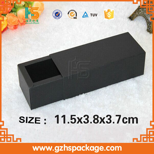 Пользовательские роскошные черный картон ящик подарочная коробка, небольшой упаковочной коробки