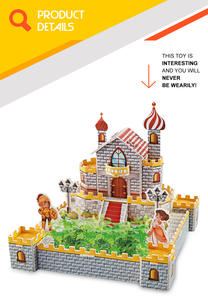 Juguetes Educativos de Ensamblaje, Rompecabezas 3D de Cartón para Colorear, Castillo para Niños - Product Image 2