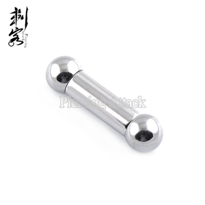 Piercing de langue d'haltère de calibre 2 à filetage interne en acier inoxydable - Product Image 4