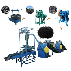 waste tire stripping machine rubber granules making line rubber powder machine