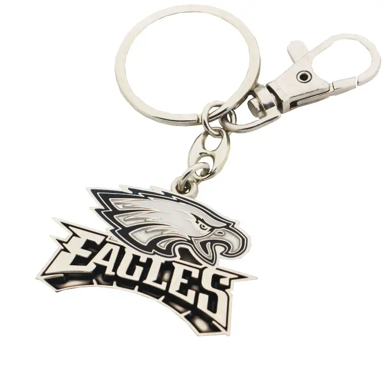 High Quality Personalized Eagle Shape Letter Metal Keychains