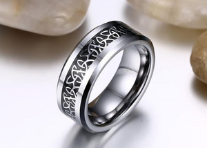 Wedding Jewelry Tungsten <strong>Celtic</strong> <strong>Ring</strong> Wholesale High Quality Fashion for <strong>Men</strong> Trendy Wedding <strong>Rings</strong> for Couples Set and Engagement - Product Image 4