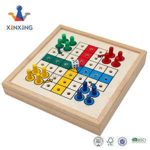 <strong>Mini</strong> Travel Indoor Wooden Game Ludo Board Game for Promotion Gift Chinese Flying <strong>Chess</strong> <strong>Set</strong> - Product Image 4