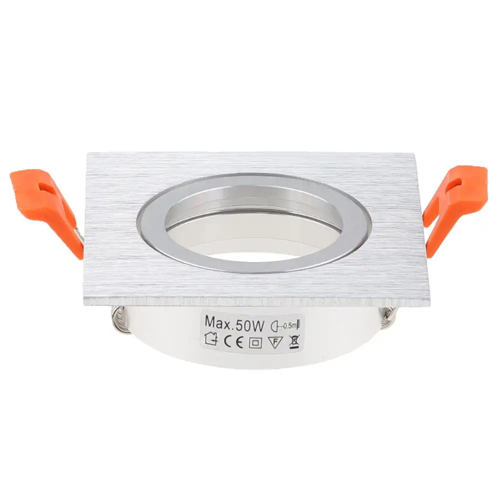 New Design LED Downlight Fixture Square 65mm cutout Down Light Fitting GU10 Downlight Frame