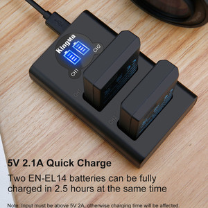 KingMa complète décodée 1030 mAh EN-EL14 Caméra <span class=keywords><strong>Batterie</strong></span> Chargeur <span class=keywords><strong>pour</strong></span> <span class=keywords><strong>Nikon</strong></span> D3200 D3300 D3400 <span class=keywords><strong>D5200</strong></span> D5300 D5500 - Product Image 6