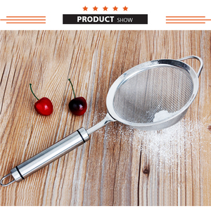 Herramientas de cocina colador de acero inoxidable malla de harina cocina tamiz para la venta - Product Image 2