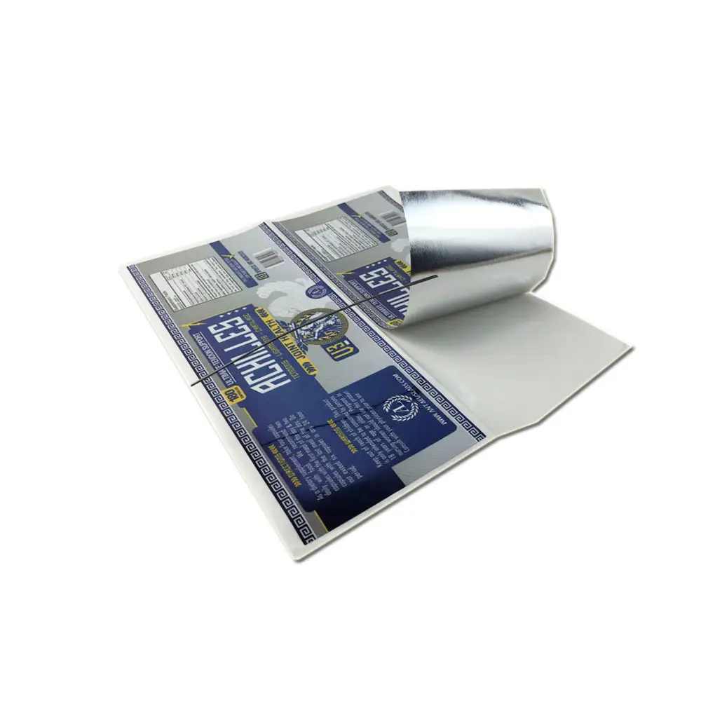 Custom Printing Zelfklevende Aluminiumfolie Ronde Vinyl Sticker Label Rol Voor Plastic Fles