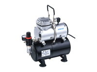 Compresseur d'air à piston HSENG AS189K, alimenté en courant alternatif, réservoir de 3 L, sans huile, portable, pression réglable, pompe à moteur, refroidissement par air, 1/6 CV, faible consommation