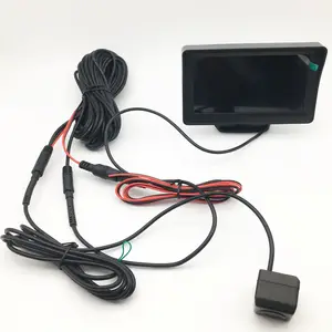 4.3 inch lcd-scherm auto achteruitrijcamera kleine size lcd monitor met 120 graden hoek waterdichte CCD IR camera